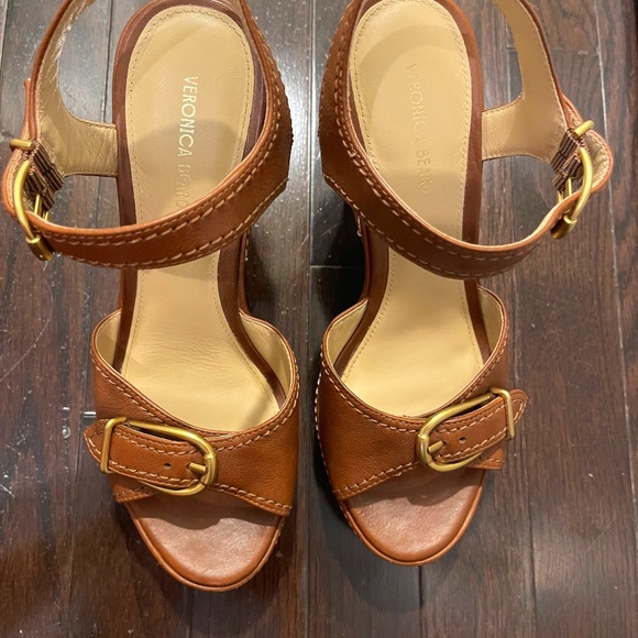 Geraldine Ankle Strap Platform Wedge Sandal (Women) Sz. 7 - Picture 1 of 4